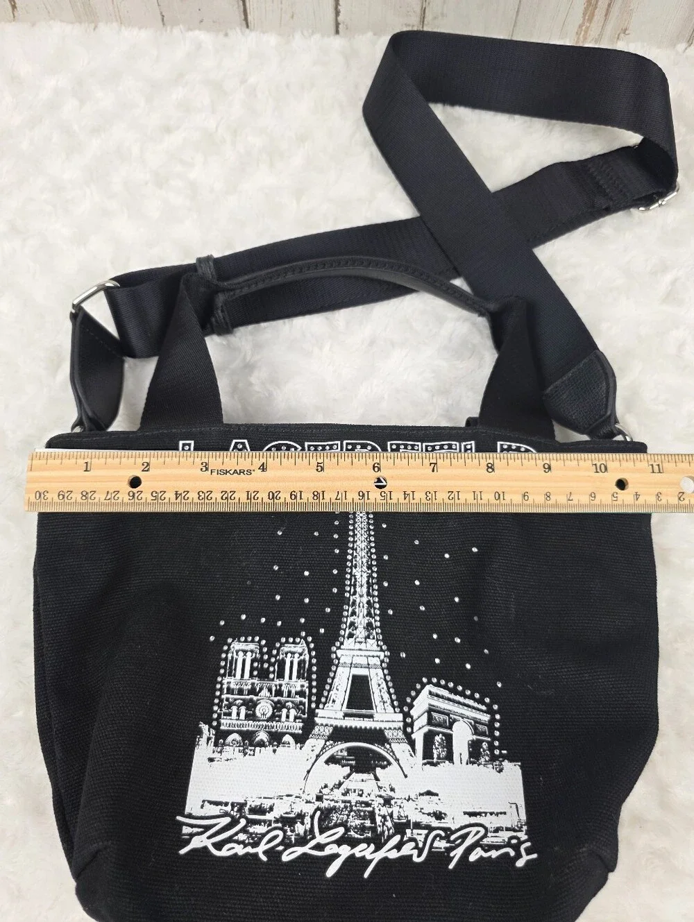 Karl Lagerfeld Paris Graphic Black Tote Bag